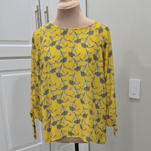 Papermoon Yellow Floral Women's Top NWOT
